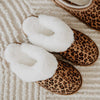 Faux Fur Women's Slipper - Leopard Print