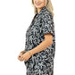 Black Bow Print Pajama Shorts Set