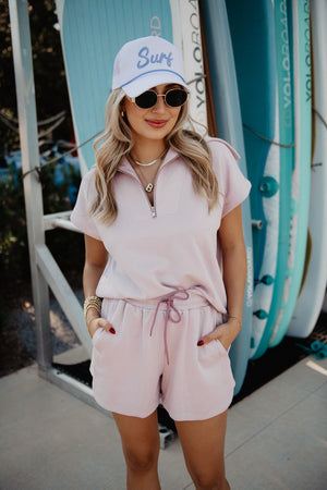 Blush Half Zip Comfort Set