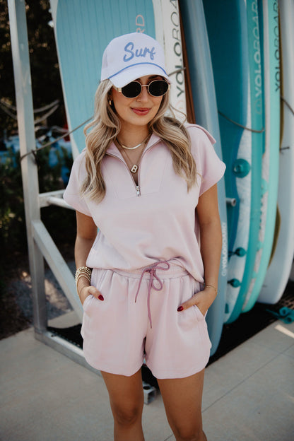 Blush Half Zip Comfort Set