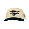 Boyfriend's Tab Trucker Hat - Black/Khaki