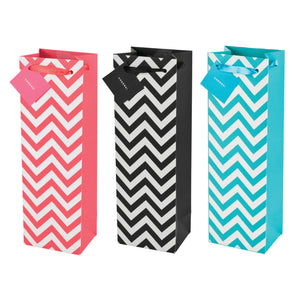 Chevron 1 Bottle Wine Bag