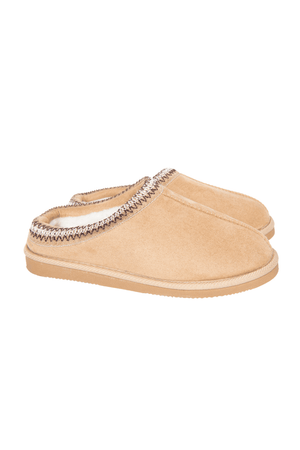 Sand Embroidered Slip On House Shoes