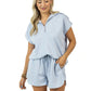 Light Blue Lounge Short Set