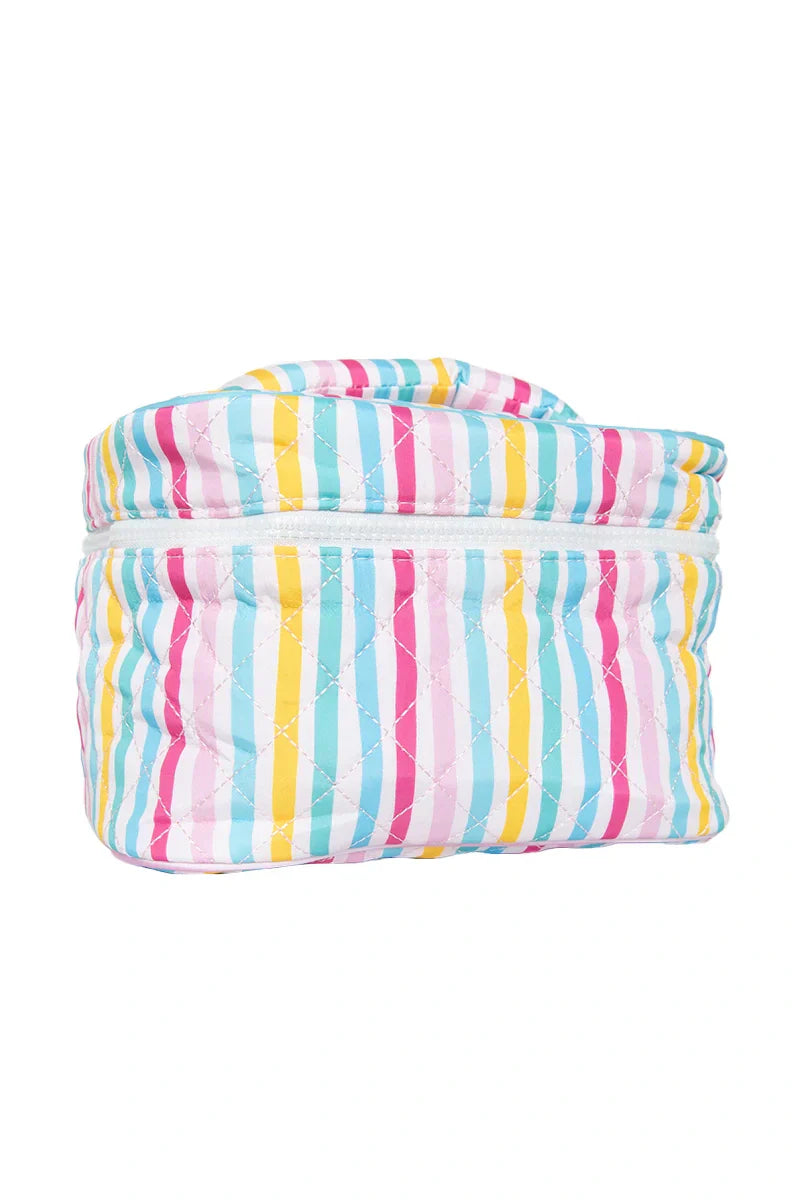 Multicolored Stripes Make Up Bag