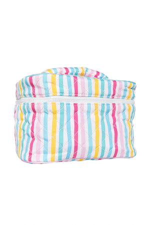 Multicolored Stripes Make Up Bag