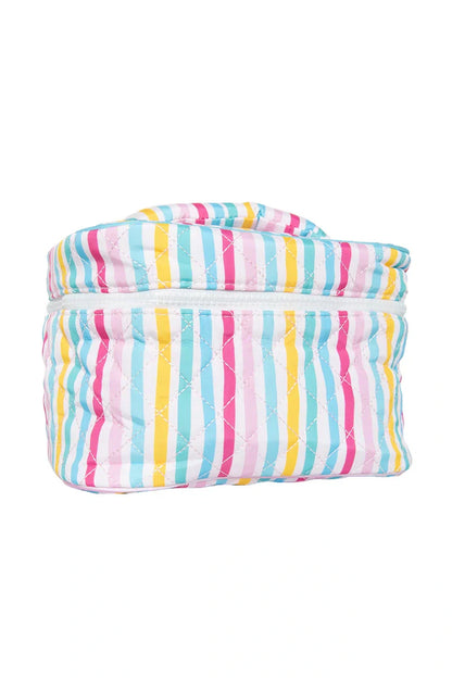 Multicolored Stripes Make Up Bag