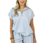 Light Blue Lounge Short Set