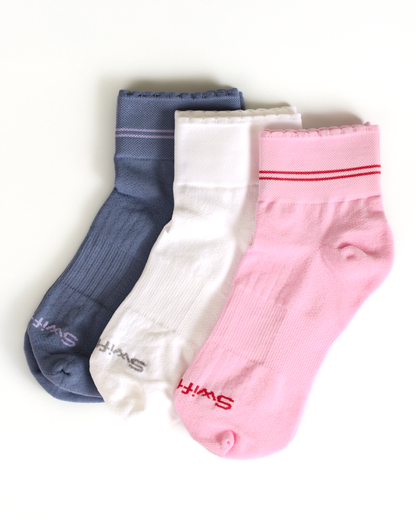 Vision Quarter Crew Scallop Sock