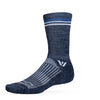 Pursuit Crew Slate Blue Stripe Sock - Slate Blue Stripe