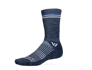 Pursuit Crew Slate Blue Stripe Sock
