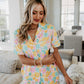 Spring Flowers Pajama Short Set