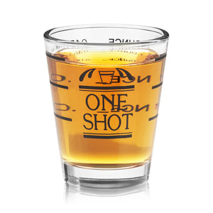 Measured Shot Glass Bullseye
