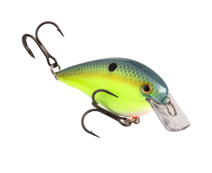 Strike King KVD 1.5 Square Bill Crankbait - Black Back Chartreuse
