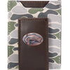 Camo Magnetic Front Pocket Leather Wallet - Bass
