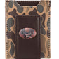 Camo Magnetic Front Pocket Leather Wallet