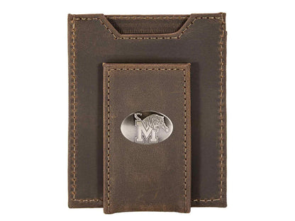 Collegiate Magnetic Front Pocket Leather Wallet