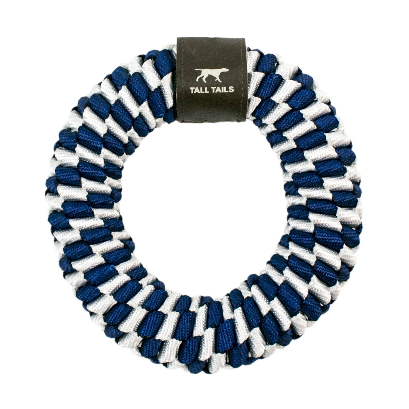 Navy Braided Ring Dog Toy Large 6"