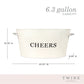 Cheers Galvanized Metal Tub
