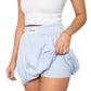 Light Blue Scuba Bubble Skirt