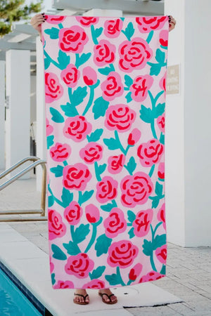 Roses All Over Quick Dry Towel