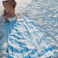 Blue Bow Quick Dry Reversible Beach Towel