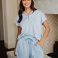 Light Blue Lounge Short Set