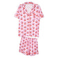 Cherry Bow Repeat Pajama Shorts Set