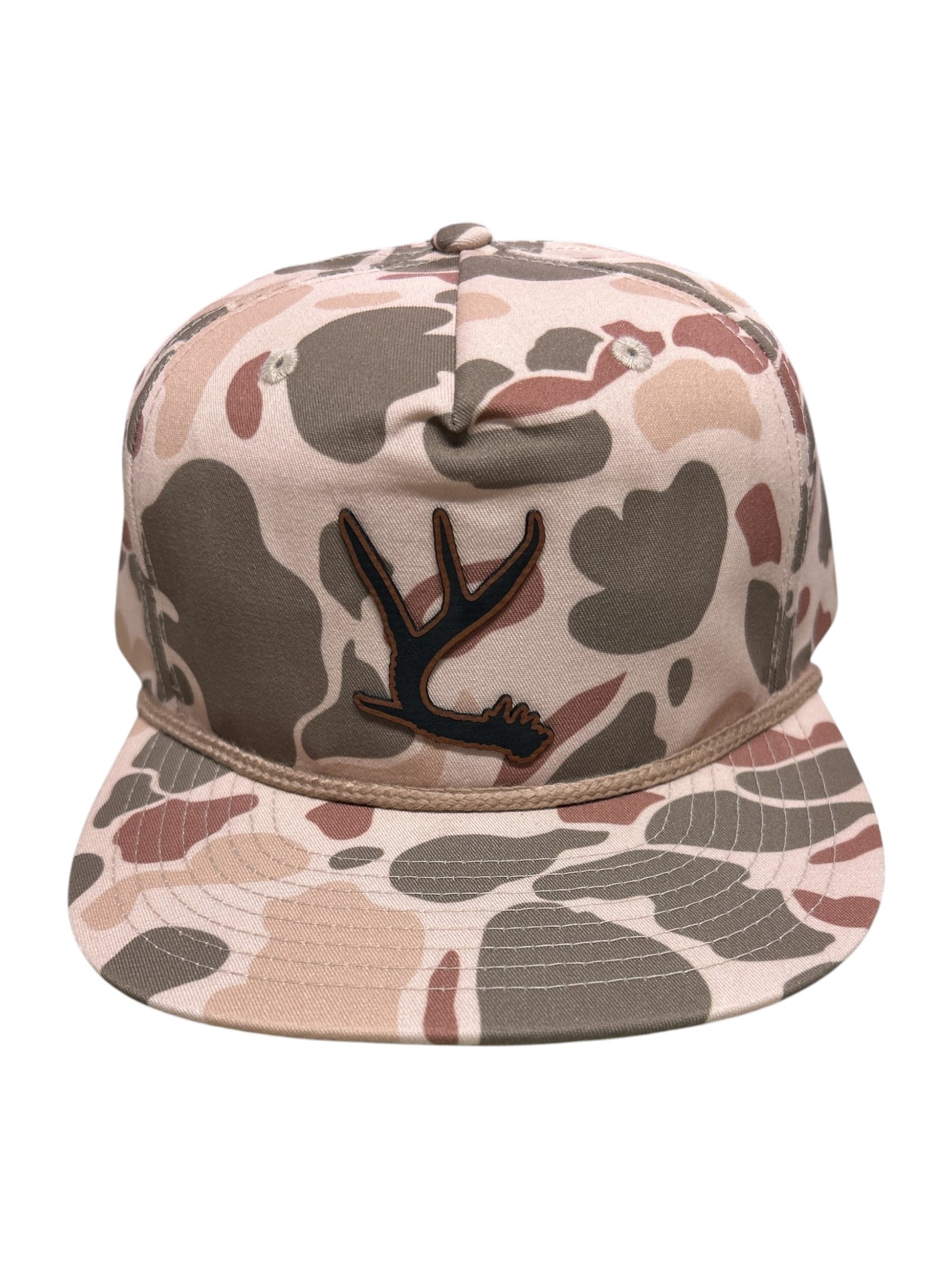 Brown Camo Deer Antler Hat