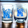 2 Pc Rock & Wine Glasses Set - University Of Memphis