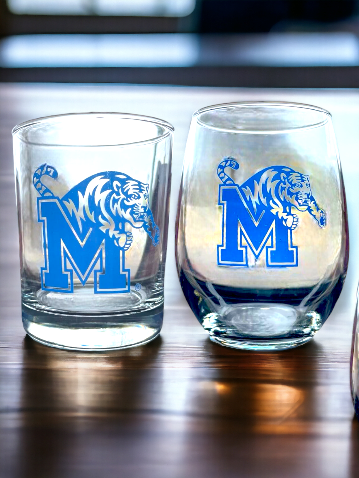 2 Pc Rock & Wine Glasses Set