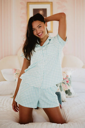 Mint Plaid Pajama Set