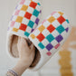 Multicolored Checkered Pattern Slippers