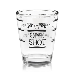 Measured Shot Glass Bullseye