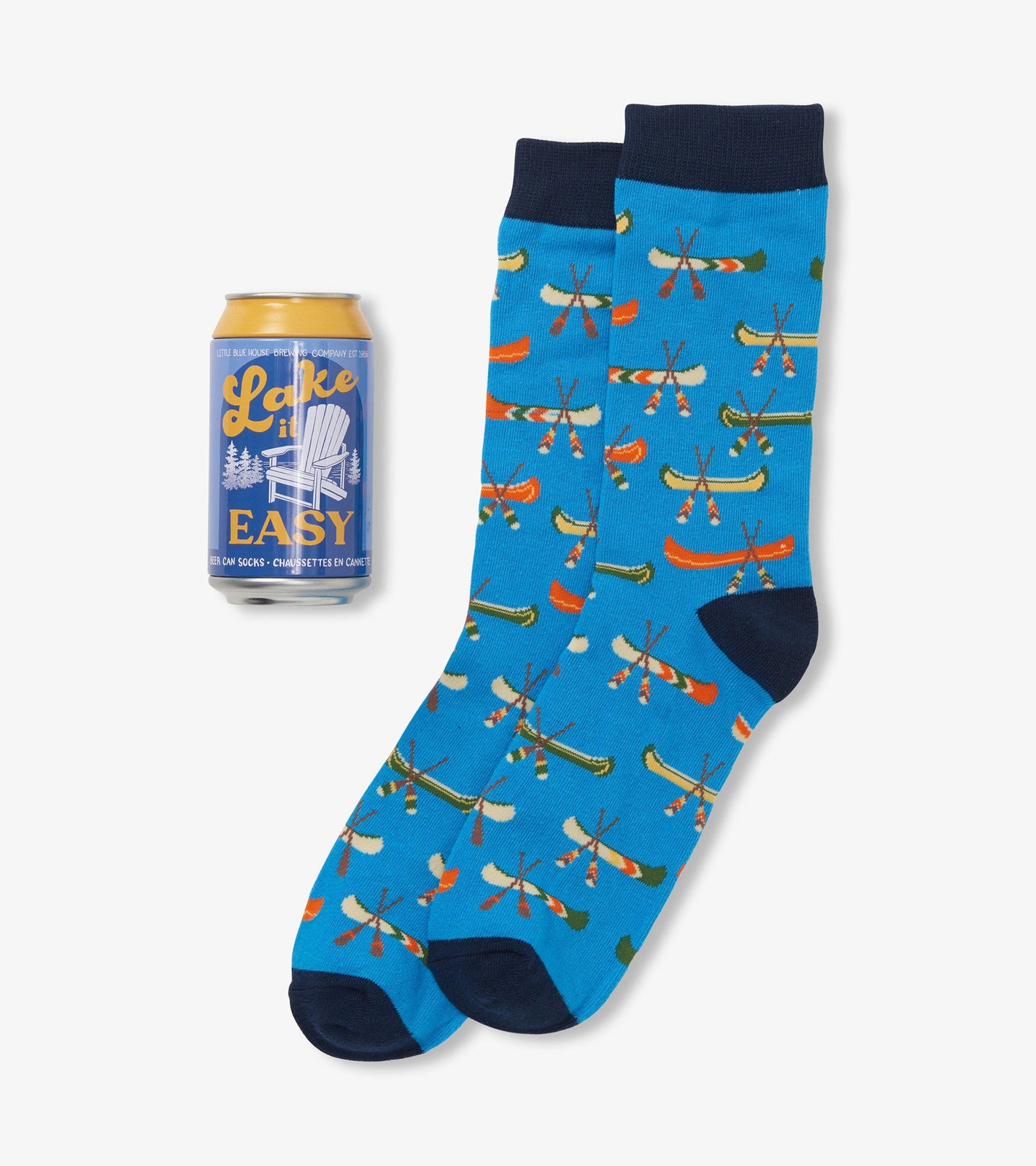 Lake It Easy Men's Beer Can Socks