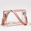 Clear Rectangle Stadium Concert Crossbody Bag - Pink