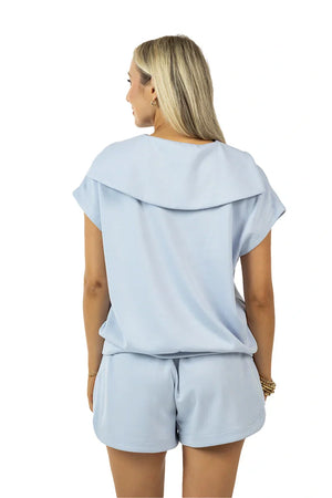 Light Blue Lounge Short Set