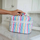 Multicolored Stripes Make Up Bag