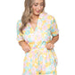Spring Flowers Pajama Short Set
