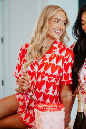 Pink and Red Hearts Loungwear Set