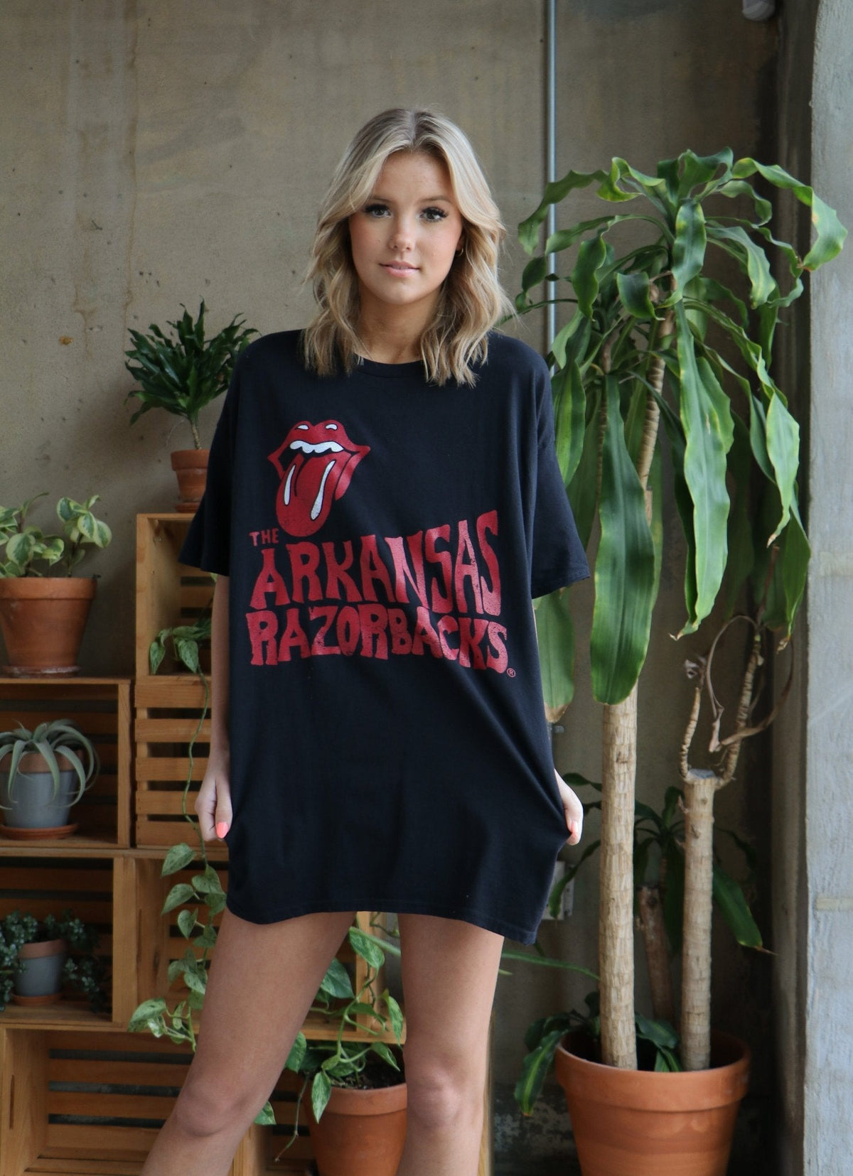 Rolling Razorbacks Arkansas Razorbacks Tee by LivyLu | 100% Cotton Distressed Look