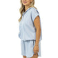 Light Blue Lounge Short Set