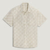 Men Harbor Short Sleeve Shirt - Sea Scallop Print Birch