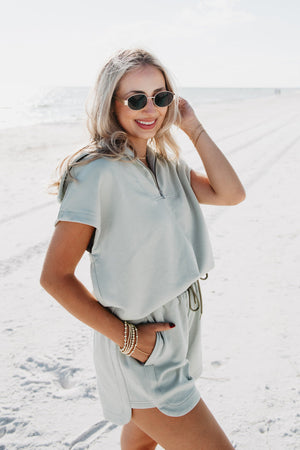 Seafoam Half Zip Comfort Set
