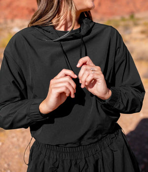 Hybrid Cropped Hoodie