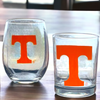 2 Pc Rock & Wine Glasses Set - University Of Tennessee
