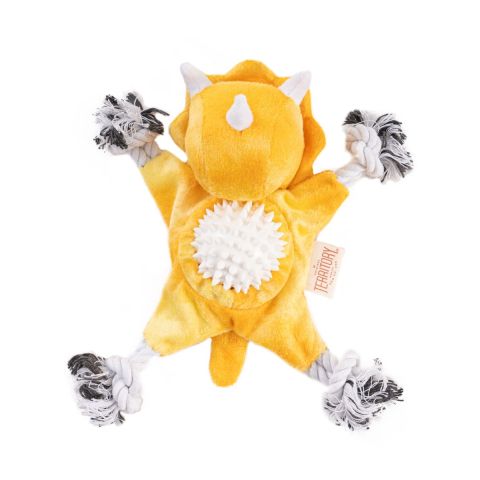 2-in-1 Triceratops Dog Toy