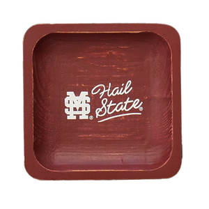 MS State Spirit Wood Trinket Tray
