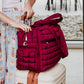 Wine Quilted Weekender Bag