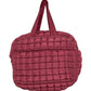 Wine Quilted Weekender Bag